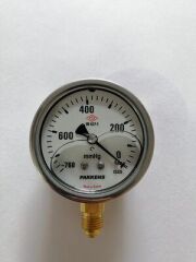 Pakkens 063 -1+5 Gliserinli Alttan Çıkış Vakummetr
