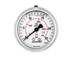 Pakkens 100x10 Gliserinli Arka Çıkışlı Manometre