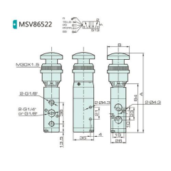 Jelpc 1/4-5/2 Makaralı Valf MSV86522-R