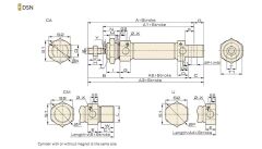 Jelpc 20x50 DSN Pnömatik Piston