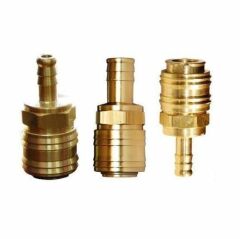Sarı Pirinç 12mm Çabuk Jak Bağlantı Gövde