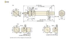 Jelpc 25x60 DSN Pnömatik Piston