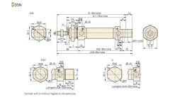Jelpc 32x100 DSN Pnömatik Piston