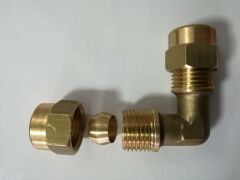 Sarı Pirinç 4mm Yüksük Dirsek
