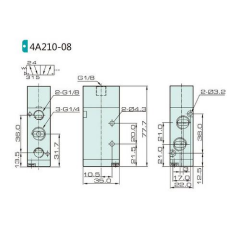 Jelpc 1/4-5/2 Hava-Yay Valf 4A210-08