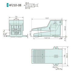Jelpc 1/4-5/2 Pedal-Yay Valf 4F210-08