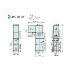 Jelpc 1/4-5/2 Bobin-Yay Valf 4V210-08 24VDC